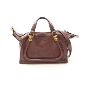 Chloe Paraty Handbag Brown Leather